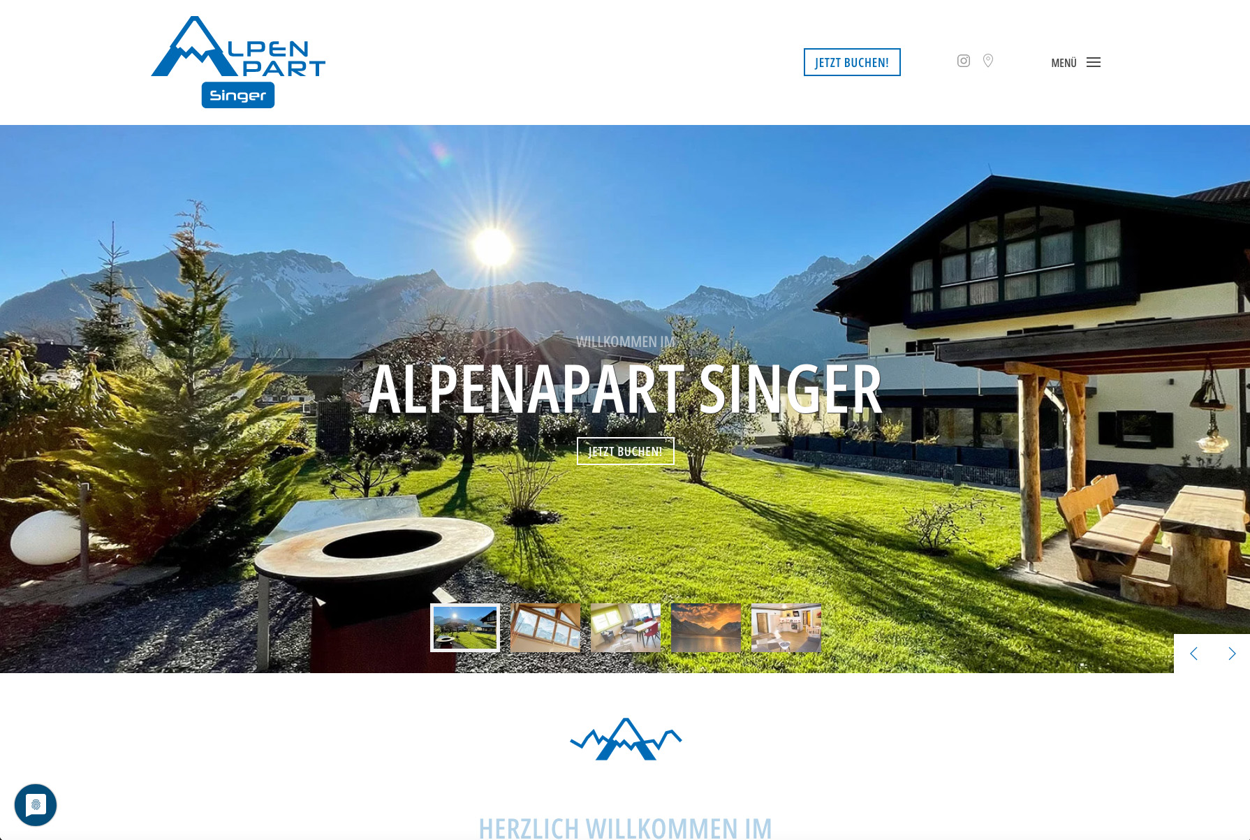 Screenshot alpenapartsinger.com