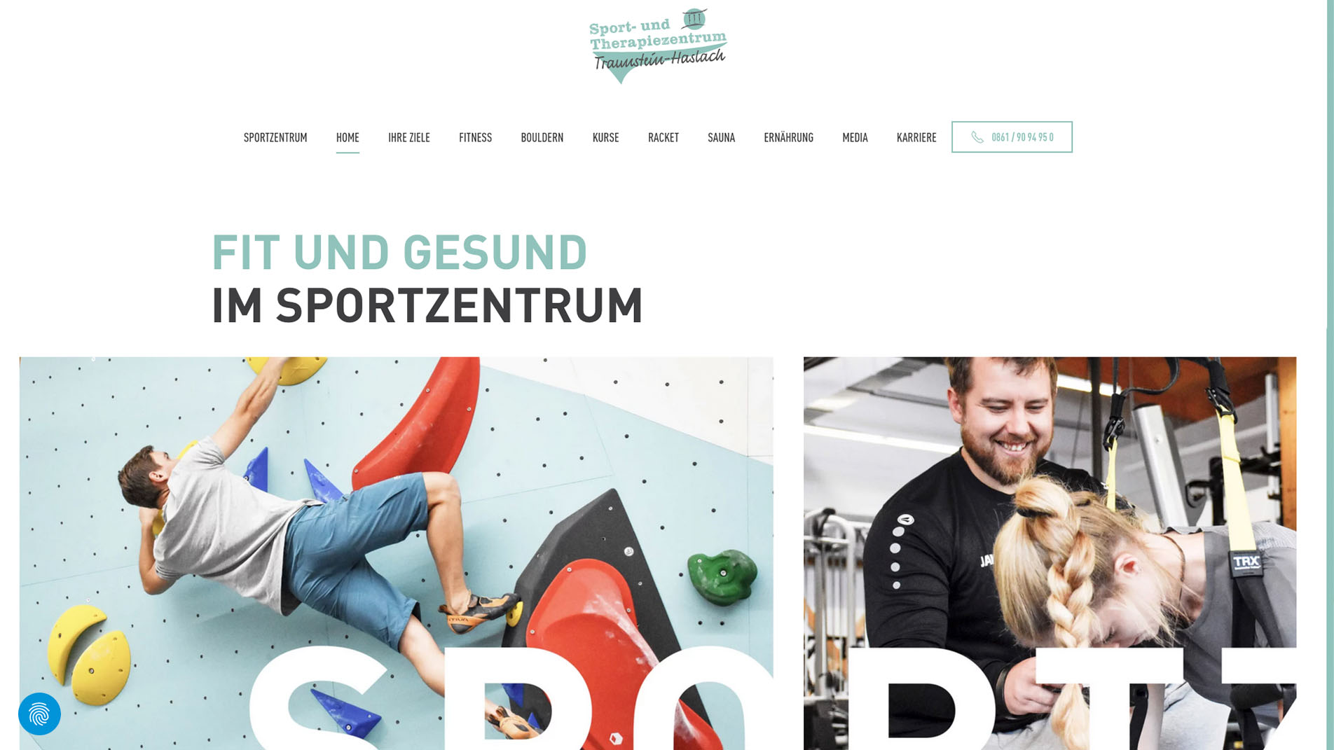 Webseite Trainingszentrum Traunstein