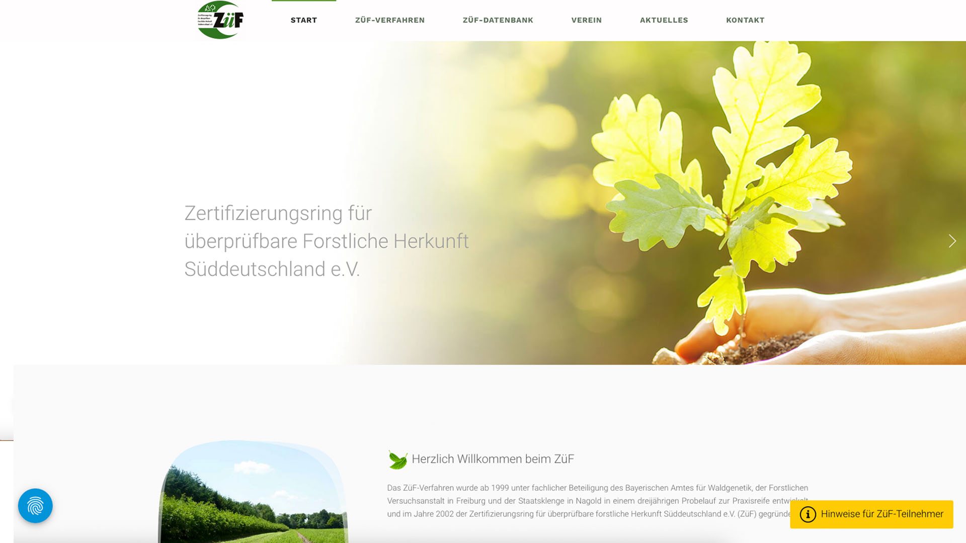 Webseite ZüF Forstpflanzen